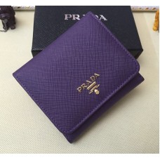 Портфейли Prada 1M0176 от сафианова кожа в лилаво