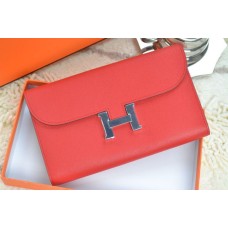 Портфейл Hermes H, червен, сребърен