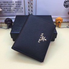 Prada 1M0204 малък портфейл от сафианова кожа, черен