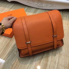 Мъжка кожена чанта Hermes Steve Crossbody Orange