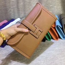 Кожена чанта Hermes Epsom Jige 29 см кафява
