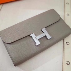 Hermes Constance портфейл Togo кожа сив