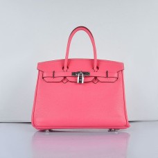 Hermes Birkin 30 см Togo кожени чанти в цвят розово