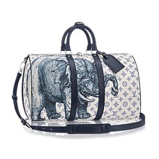 Чанта Louis Vuitton Keepall 45 Bandouliere Duffel M54130, монограм, платно