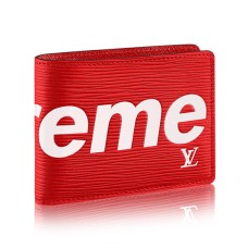 Портфейл Louis Vuitton x Supreme Slender M67717 от епи кожа