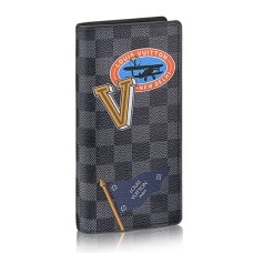 Портфейл Louis Vuitton Brazza N64438 Графитни стикери Damier