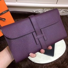 Hermes Jige портфейл Togo кожа лилав