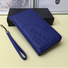 Мъжки кожен портфейл Prada 1191 син