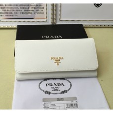 Портфейл Prada 1M1132 от сафианова кожа в бяло