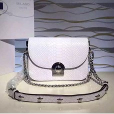 Чанта Prada Arcade от змийска кожа в бяло