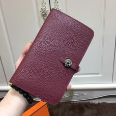 Hermes Dogon портфейл Togo кожа H001 бордо