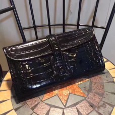 Чанта Hermes Jige 29 см, кроко черно