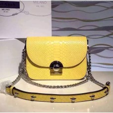 Чанта Prada Arcade от змийска кожа в жълто
