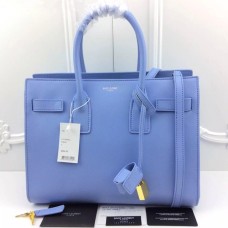 Чанти от телешка кожа YSL в светло синьо от Downtown Tote