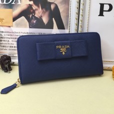Портфейл Prada с цип L0506 син