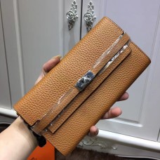 Кожен портфейл Hermes Kelly от Того, цвят камила