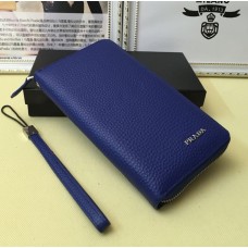 Мъжки кожен портфейл Prada 1192 син