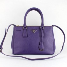 Чанта Prada Galleria 1801 Saffiano кожа 30 см лилаво