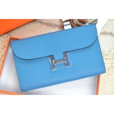 Портфейл Hermes H, син и сребрист
