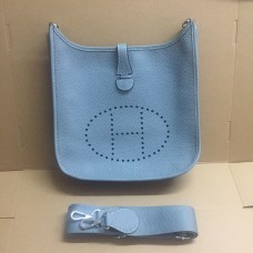 Hermes Evelyne III Togo кожена чанта през рамо синьо Lin