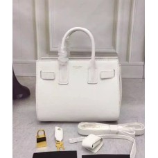 Saint Laurent Sac De Jour Малка чантичка Бяла 22см