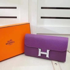 Hermes Constance портфейл Togo кожа лилав