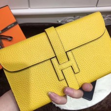 Кожен портфейл Hermes Jige от Того, жълт