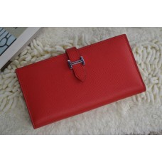 Кожен портфейл Hermes H005 H червен