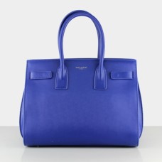 Чанти от естествена кожа YSL в синьо, модел Downtown Tote, 2035