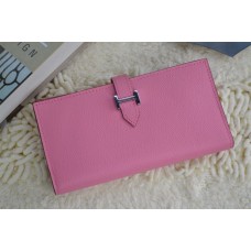 Кожен портфейл Hermes H005 H розов