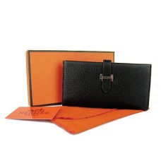 Кожен портфейл Hermes H005 черен