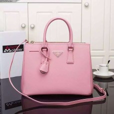 Чанта Prada Galleria 2274 от сафианова кожа 33 см розова