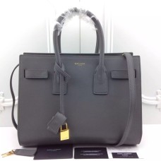 Чанти от телешка кожа YSL сиви Downtown