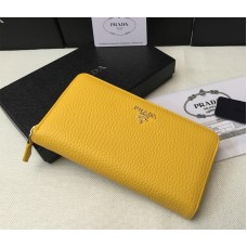 Портфейл с цип Prada 1M0506 жълт