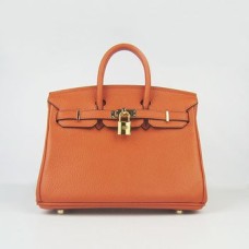 Чанта Hermes Birkin 25 см 6068 оранжево-златиста