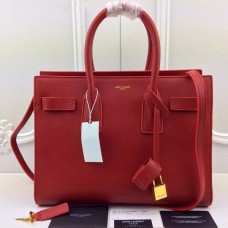 Чанти от телешка кожа YSL в червено от Downtown