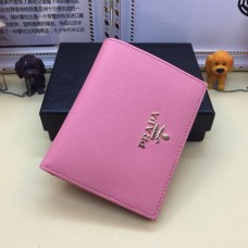 Prada 1M0204 малък портфейл от сафианова кожа в розово