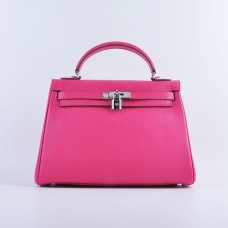 Hermes Kelly 32 см Того кожа 6108 розово сребро