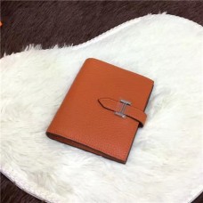 Hermes портфейл с двойно прегъване H006 оранжев
