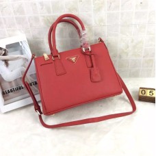 Чанта Prada Galleria 1801 от сафианова кожа 30 см червена