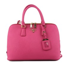 Чанта тип „тоут“ Prada 0812 с прасковено-кръстосан мотив