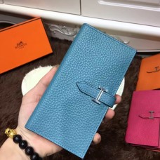 Hermes Bearn Портфейл Того Кожа H005 Син