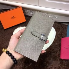 Hermes Bearn Портфейл Того Кожа H005 Сив