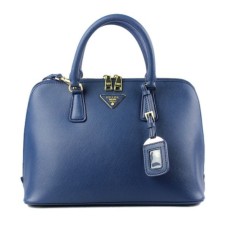 Тъмносиня чанта с кръстосан мотив Prada 0812
