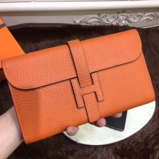 Hermes Jige портфейл Togo кожа оранжев