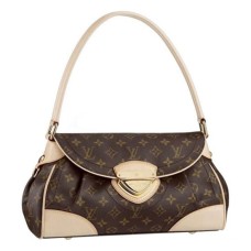 Чанта през рамо Louis Vuitton M40121 Beverly MM от монограмно платно