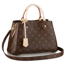 Чанта Louis Vuitton M41055 Montaigne BB Tote от монограмно платно
