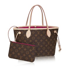 Чанта през рамо Louis Vuitton M41245 Neverfull PM с монограмно платно