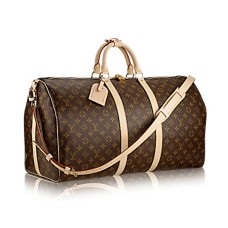 Чанта Louis Vuitton Keepall Bandouliere 55 Duffel M41414 от монограмно платно