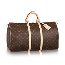 Чанта Louis Vuitton Keepall 55 Duffel M41424 от монограмно платно